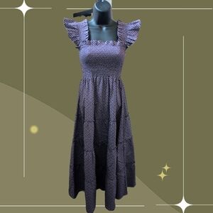 ✨ Hill House Home Plum Jacquard Ellie Nap Dress Size Extra Extra Small